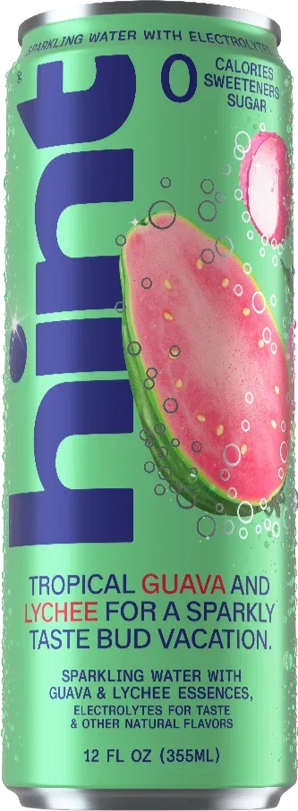 hint sparkling with electrolytes - guava lychee
